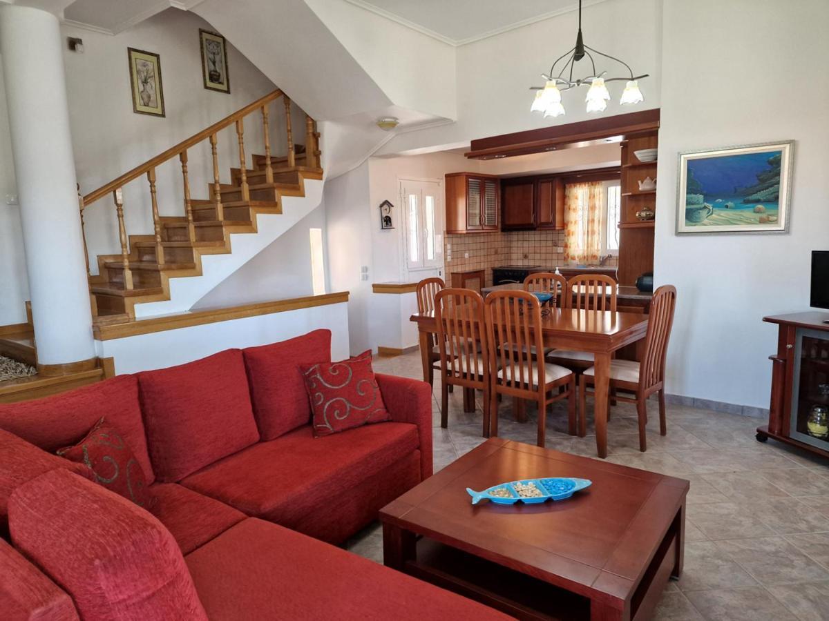 Villa Liana : Luxury Villa With Fantastic Sea View, Near Airport Porto Rafti Bagian luar foto