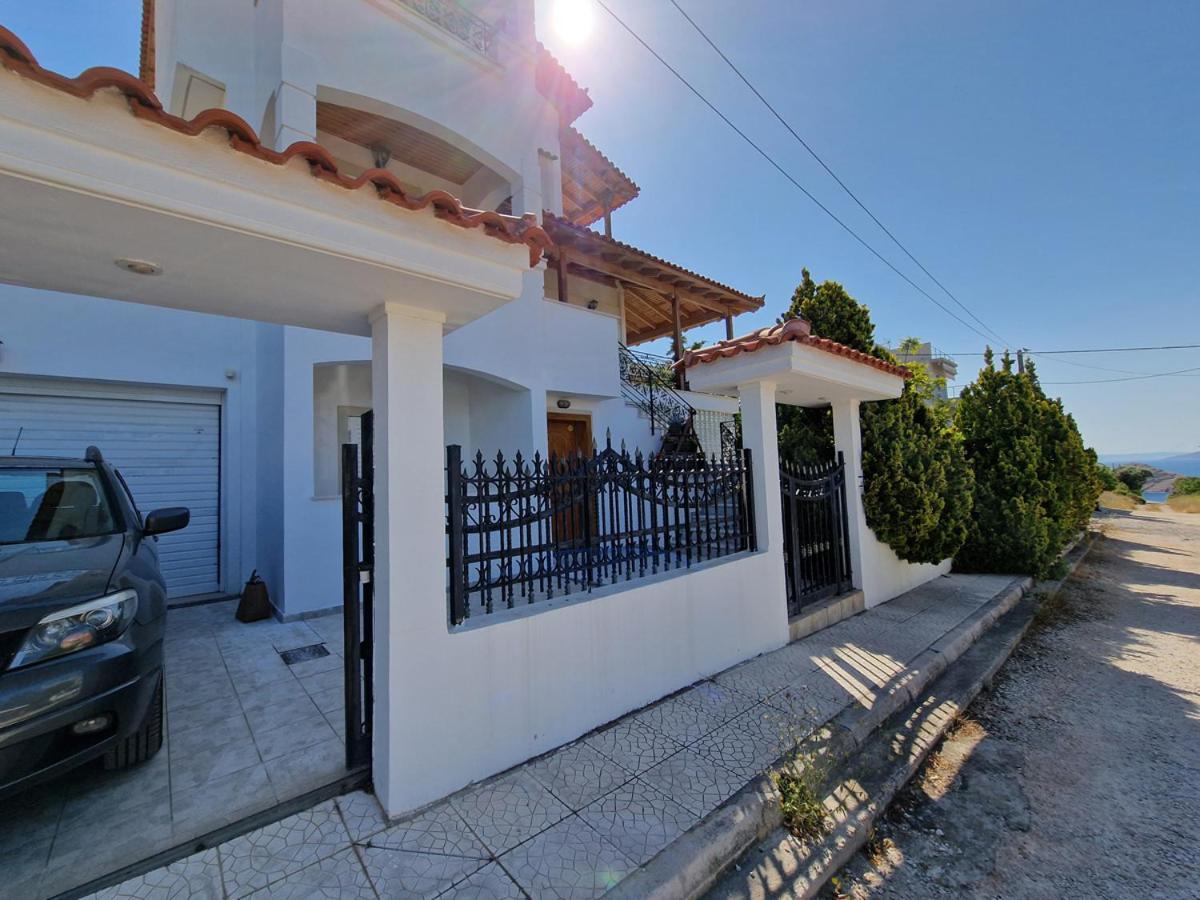 Villa Liana : Luxury Villa With Fantastic Sea View, Near Airport Porto Rafti Bagian luar foto