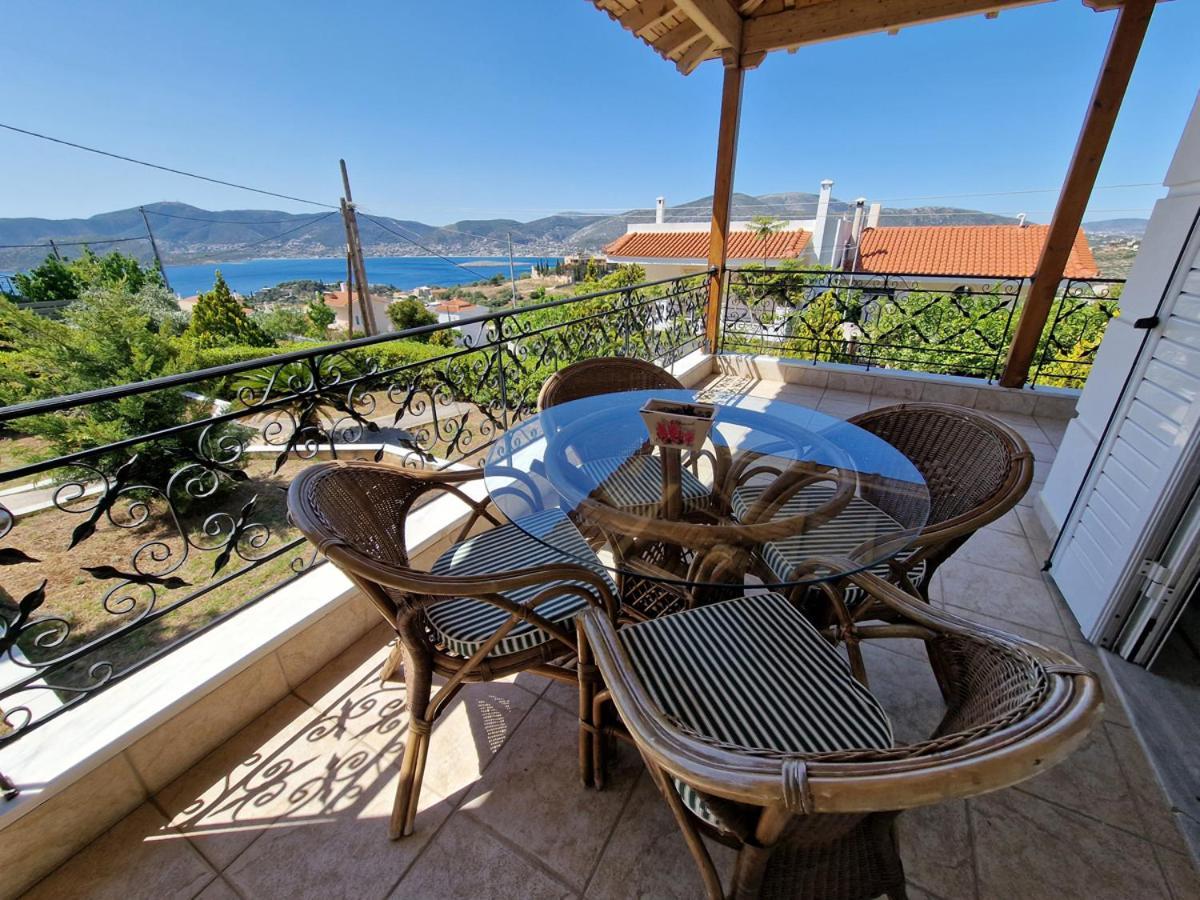 Villa Liana : Luxury Villa With Fantastic Sea View, Near Airport Porto Rafti Bagian luar foto