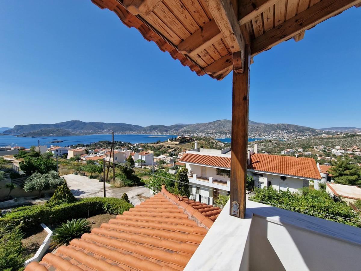 Villa Liana : Luxury Villa With Fantastic Sea View, Near Airport Porto Rafti Bagian luar foto